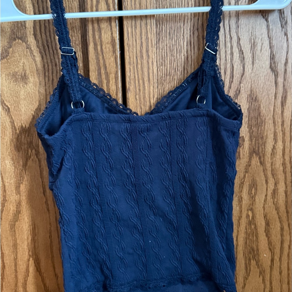 No Boundaries Navy Lace Cami Top